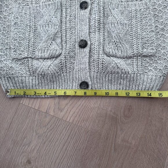 Women’s Cable Knit Cardigan sz M - Gray - Picture 12 of 13